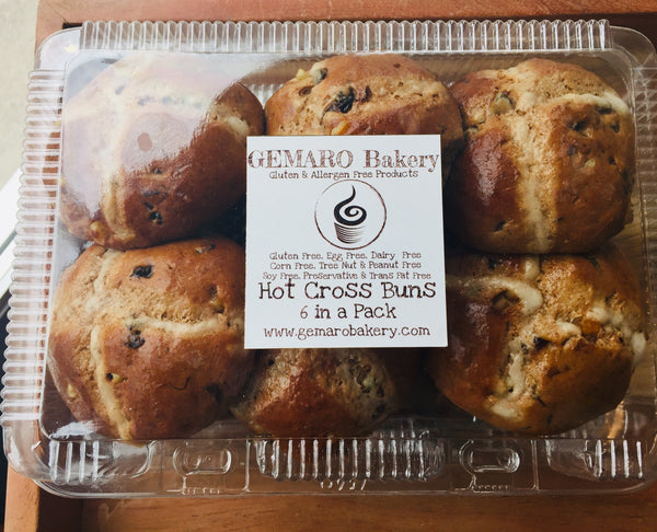 Hot Cross Buns - 6/pk (Frozen) Store pick up or delivery within 6km radius