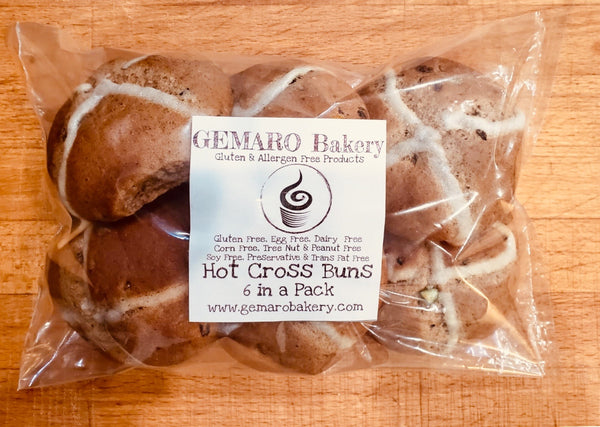Hot Cross Buns - 6/pk (Frozen) Store pick up or delivery within 6km radius